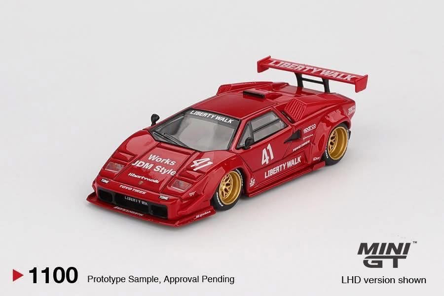 Mini GT Lamborghini Countach LB Works Red #1100