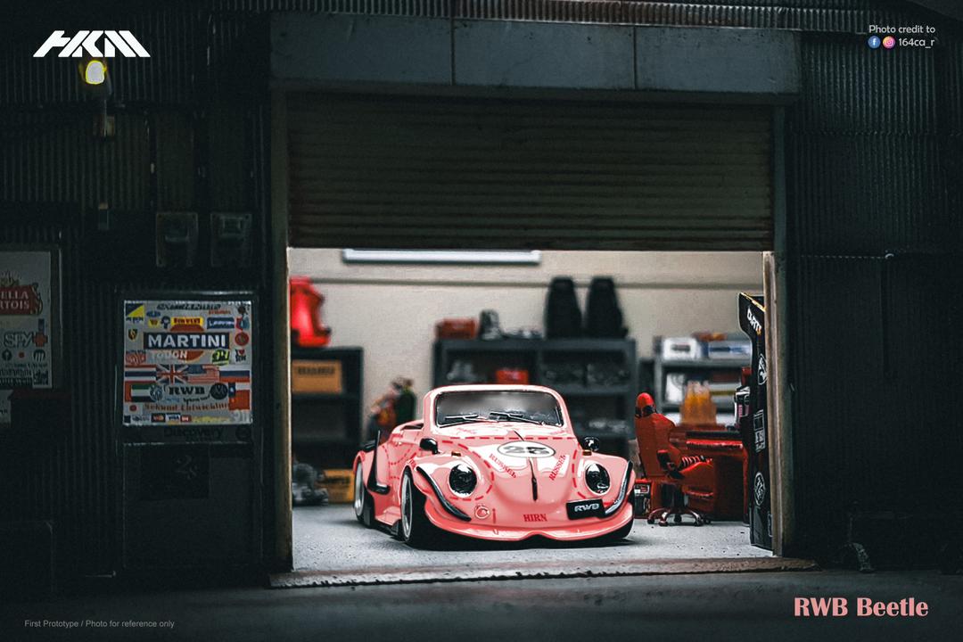 HKM Model Volkswagen Beetle RWB Pink Pig With Removable Roof