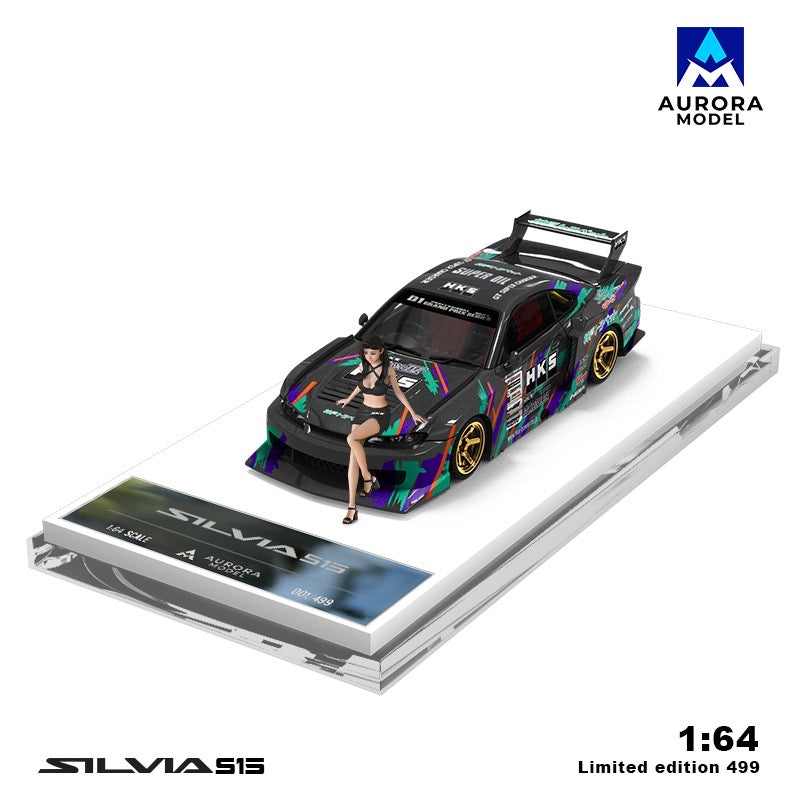 Aurora Model HKS Nissan Silvia S15 With Figure
