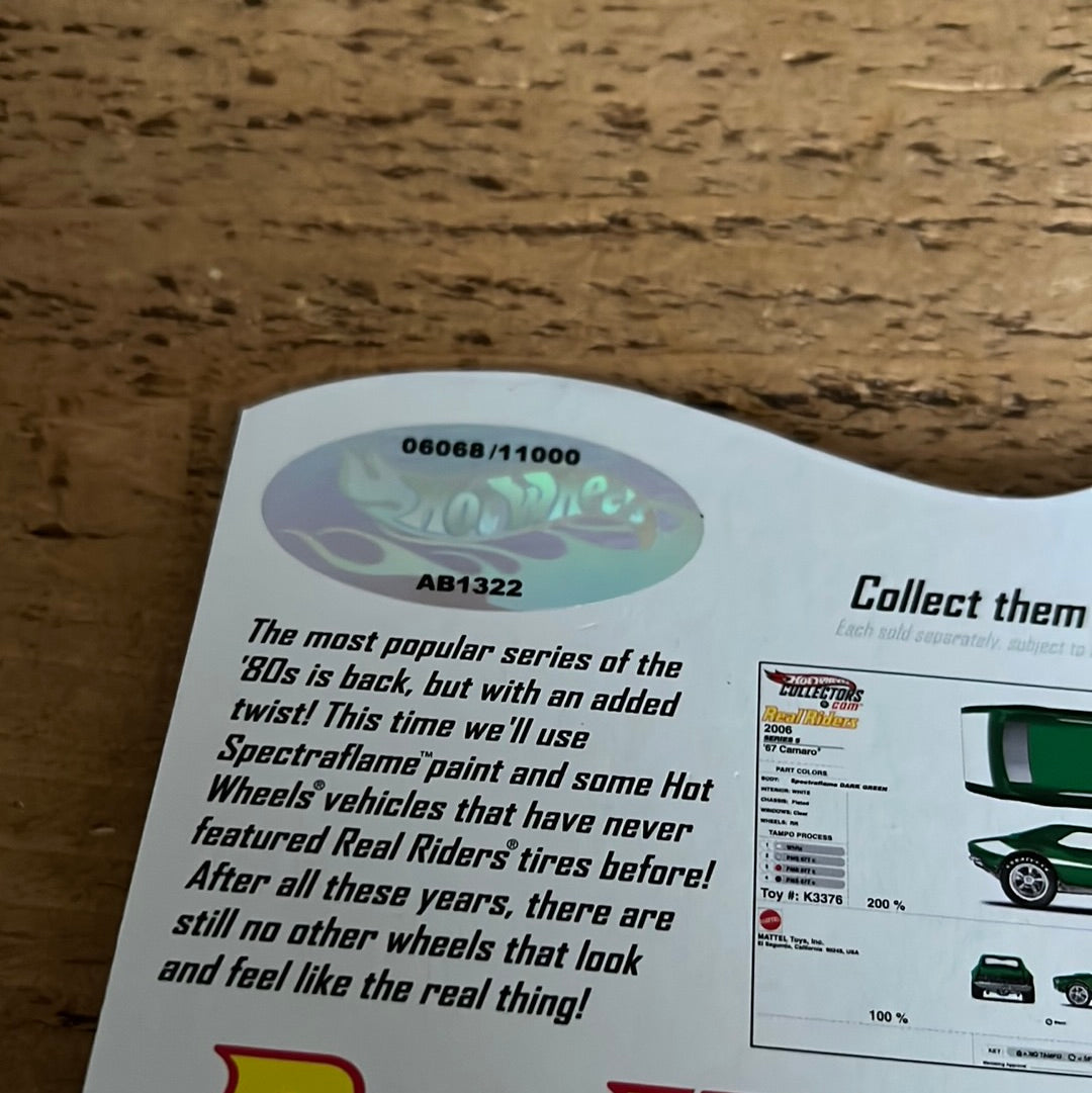 Hot Wheels RLC 67 Camaro