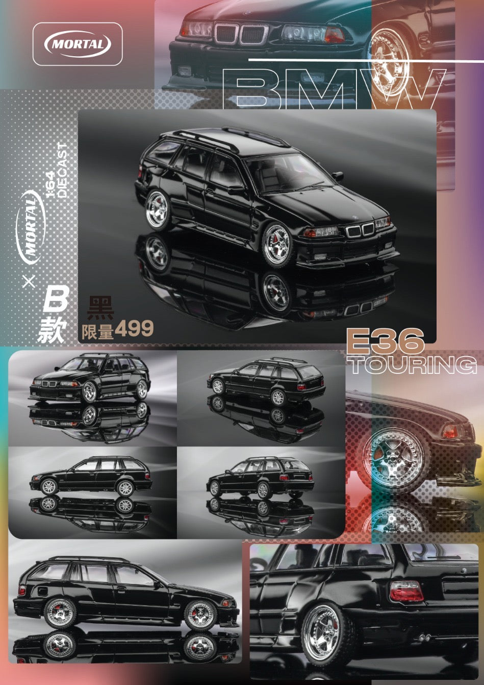 Mortal BMW E36 Touring Black Modified