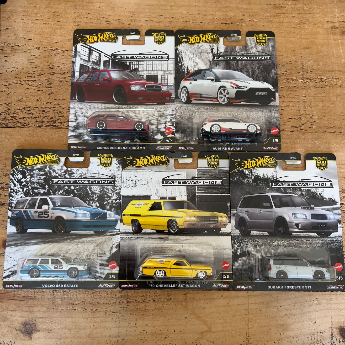 Hot Wheels Premium Fast Wagons Set Of 5