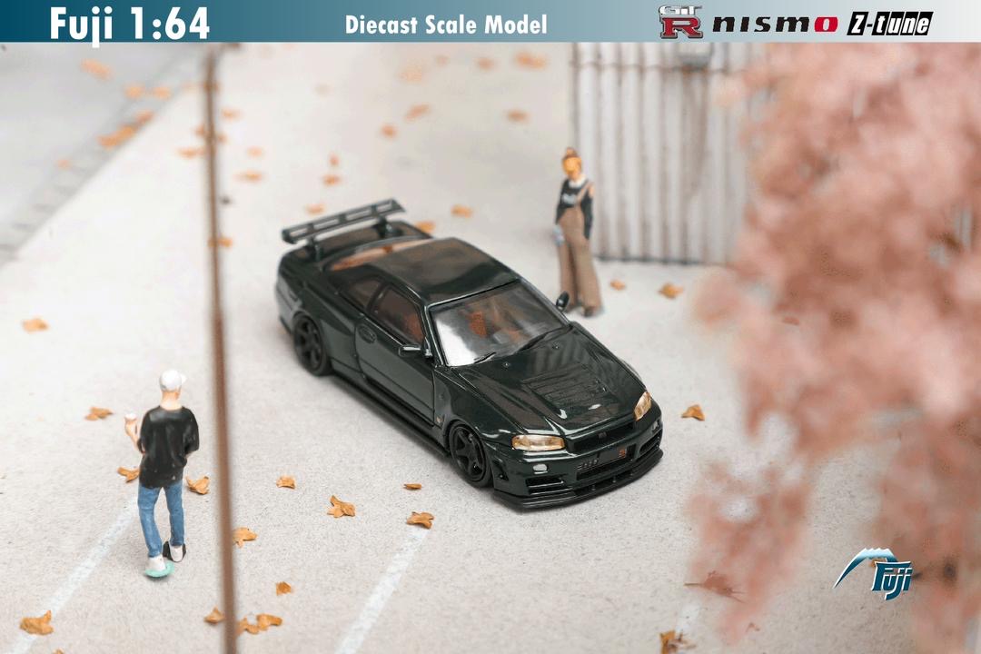 Fuji Model Nissan Skyline R34 GTR Z Tune Dark Green
