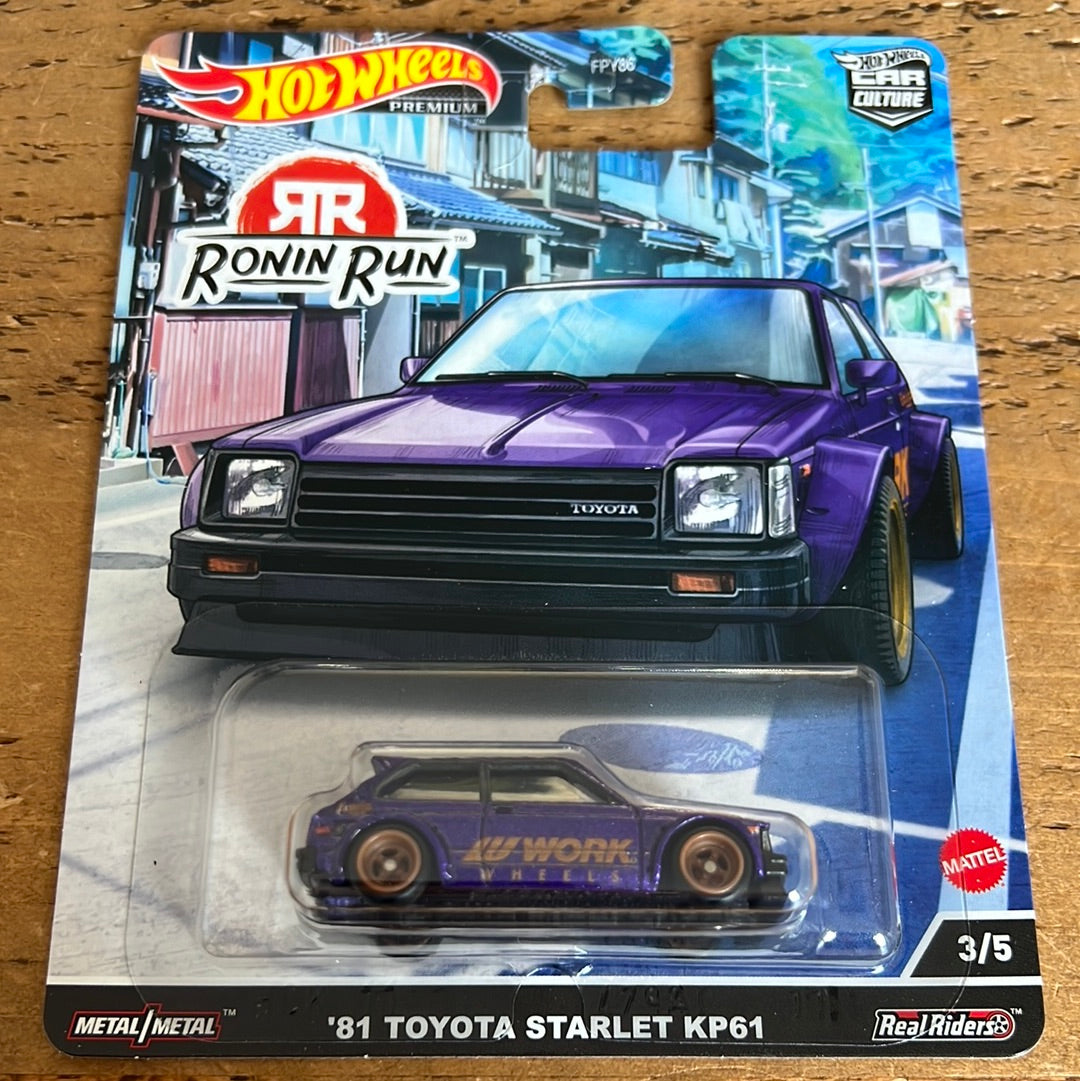 Hot Wheels Premium Ronin Run 81 Toyota Starlet KP61