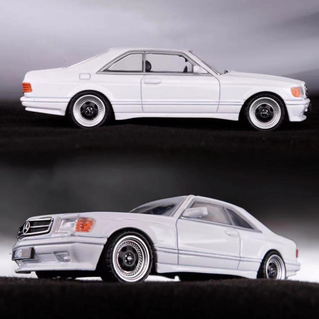 Rhino Model Mercedes Benz 560 SEC AMG Coupe White