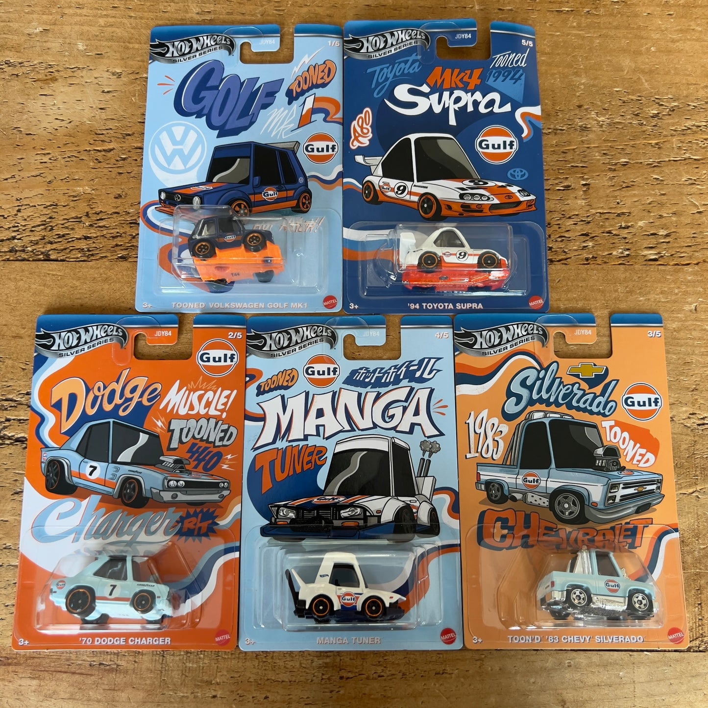 Hot Wheels Gulf Tooned Set Of 5