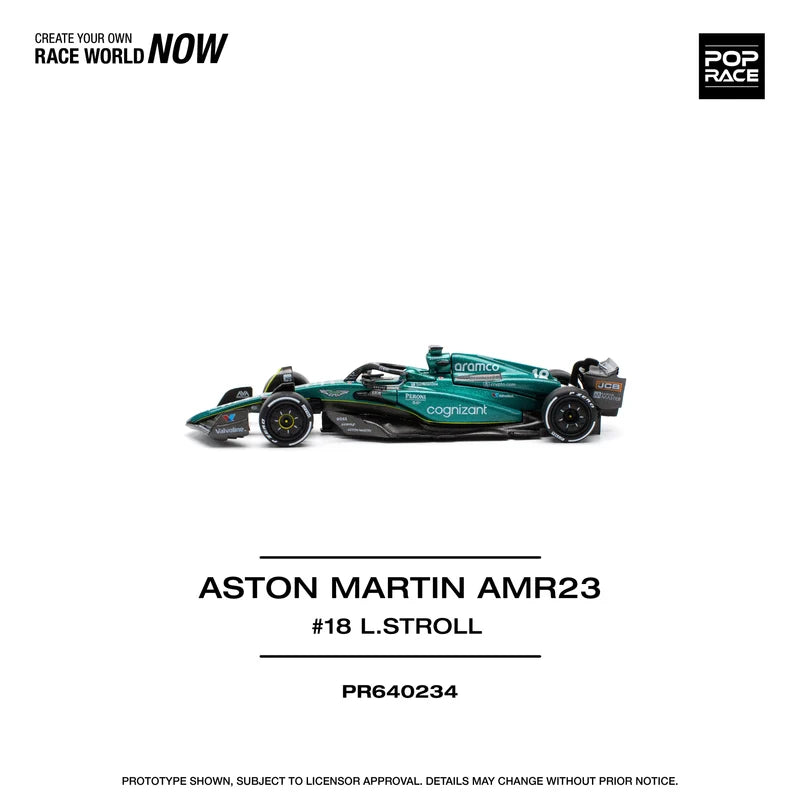 Pop Race Aston Martin F1 Aramco AMR23 L Stroll