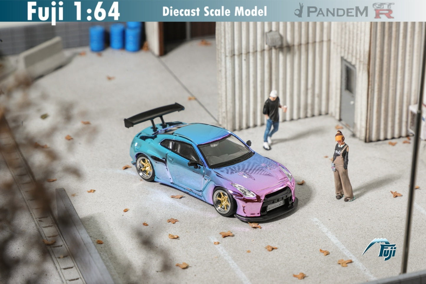 Fuji Model Nissan GTR R35 Pandem Multicolour Chrome