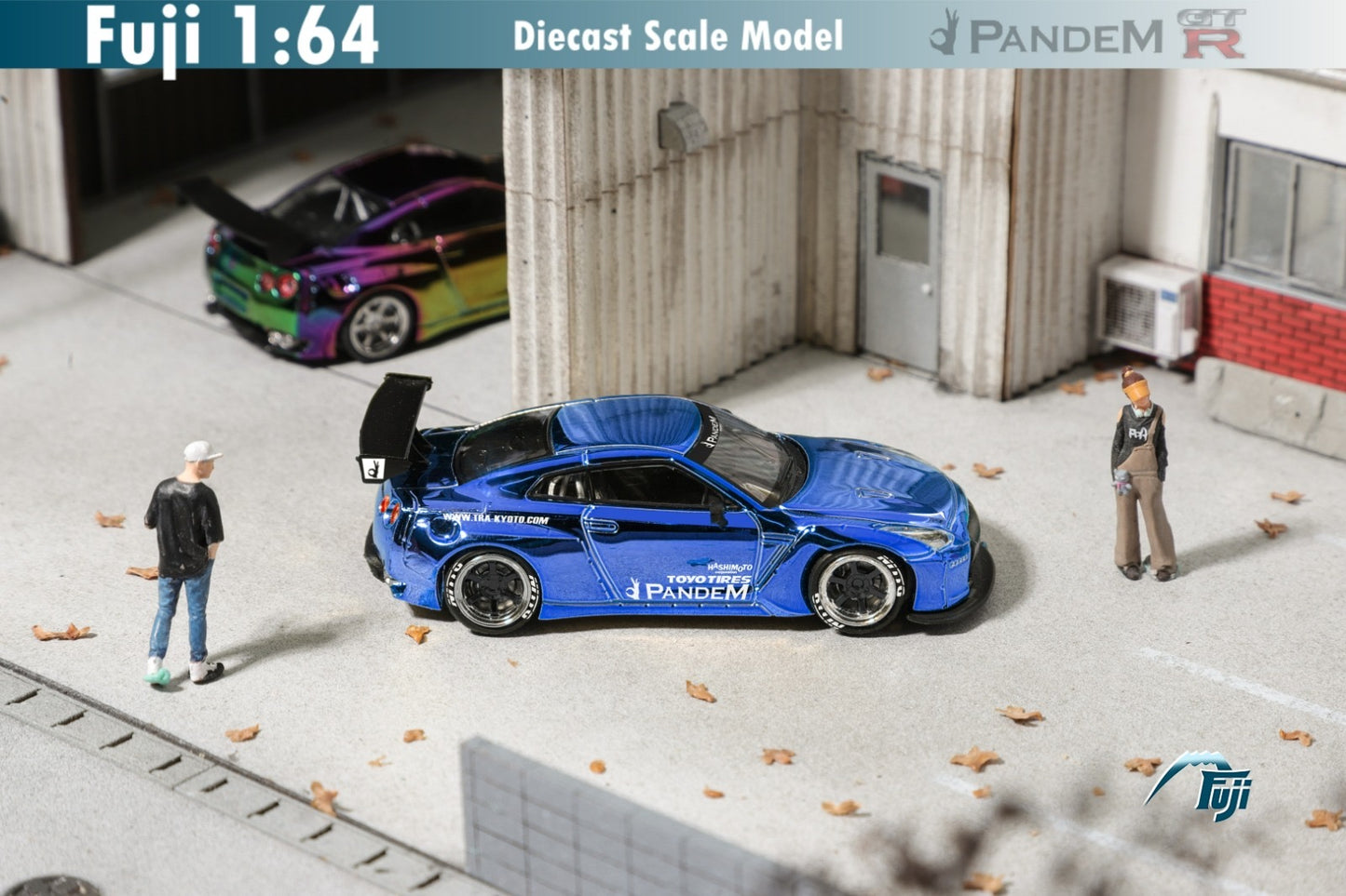 Fuji Model Nissan GTR R35 Pandem Chrome Blue