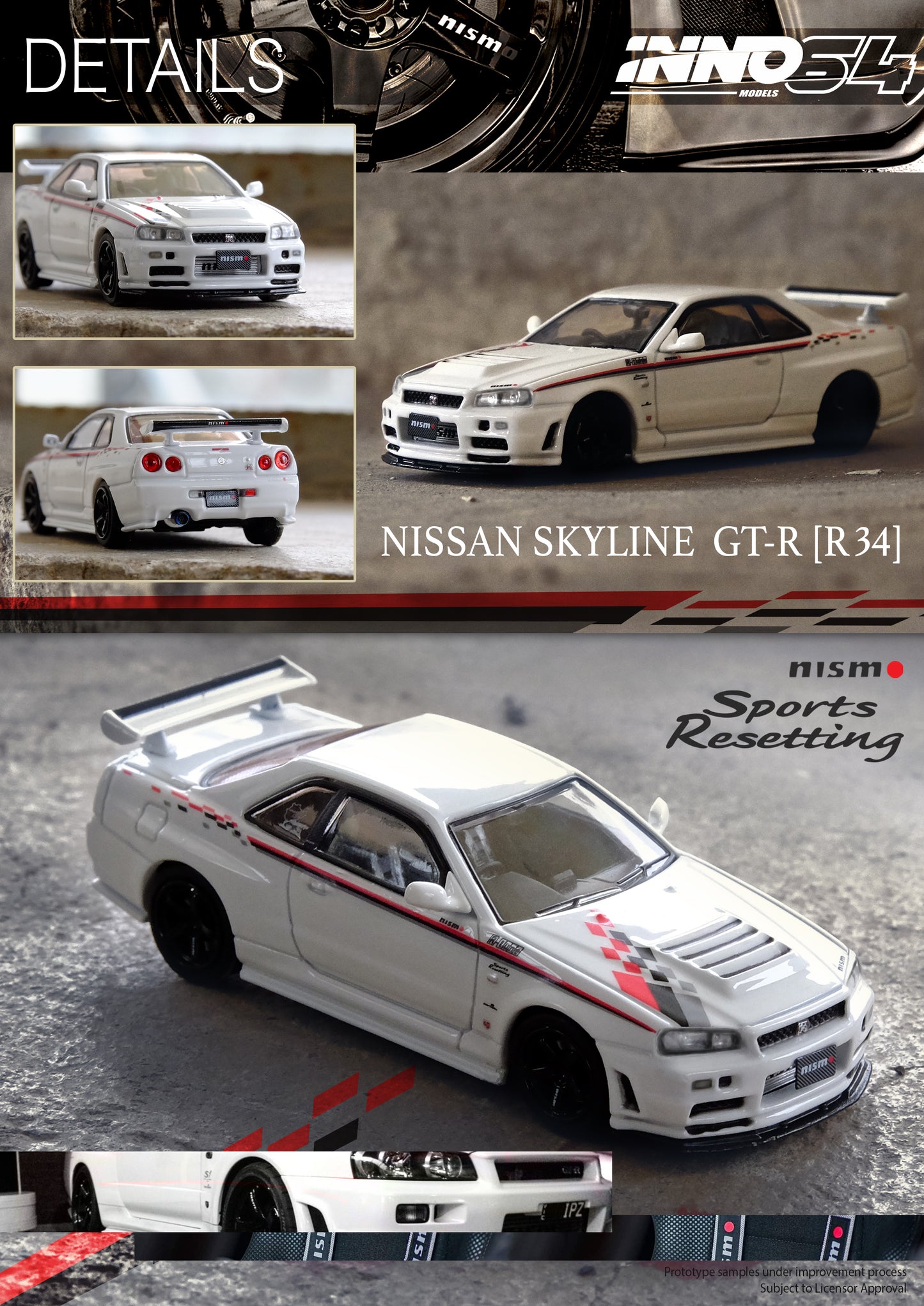 Inno64 Nissan Skyline R34 GTR Nismo Sports Resetting