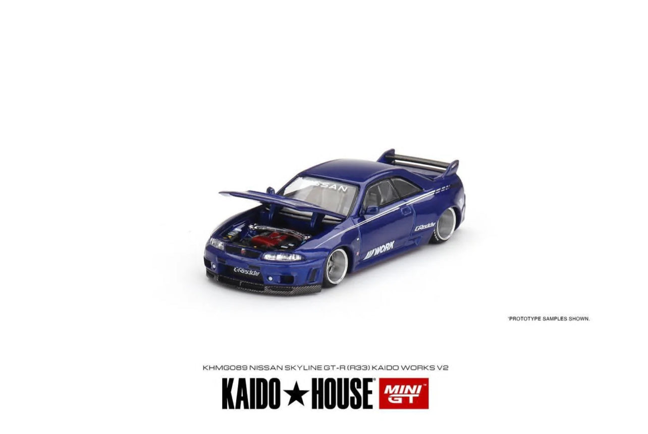 Mini GT x Kaido House Nissan Skyline R33 V2 Blue #089