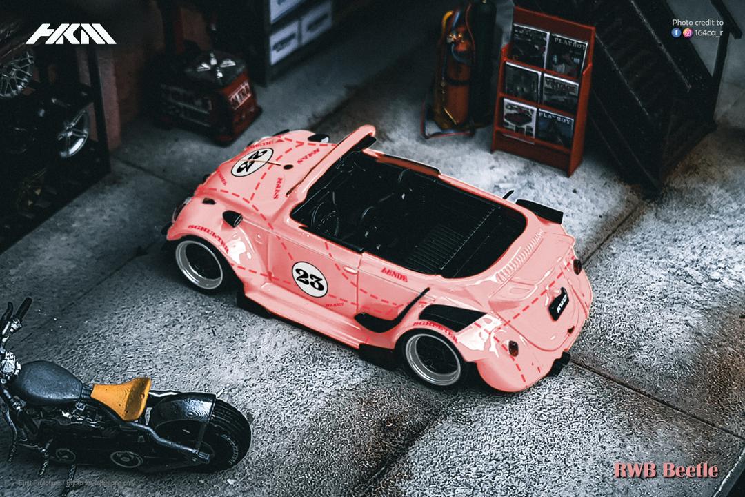 HKM Model Volkswagen Beetle RWB Pink Pig With Removable Roof