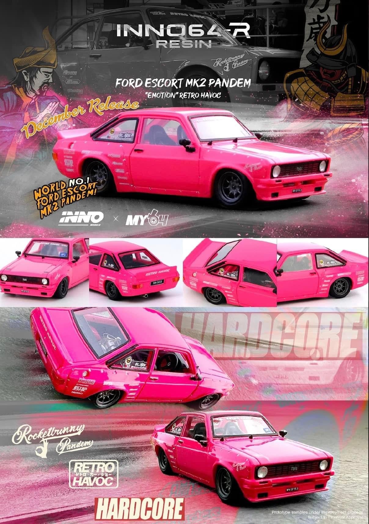 Inno64 R x My64 Resin Ford Escort MK2 Pandem Emotion Retro Havoc