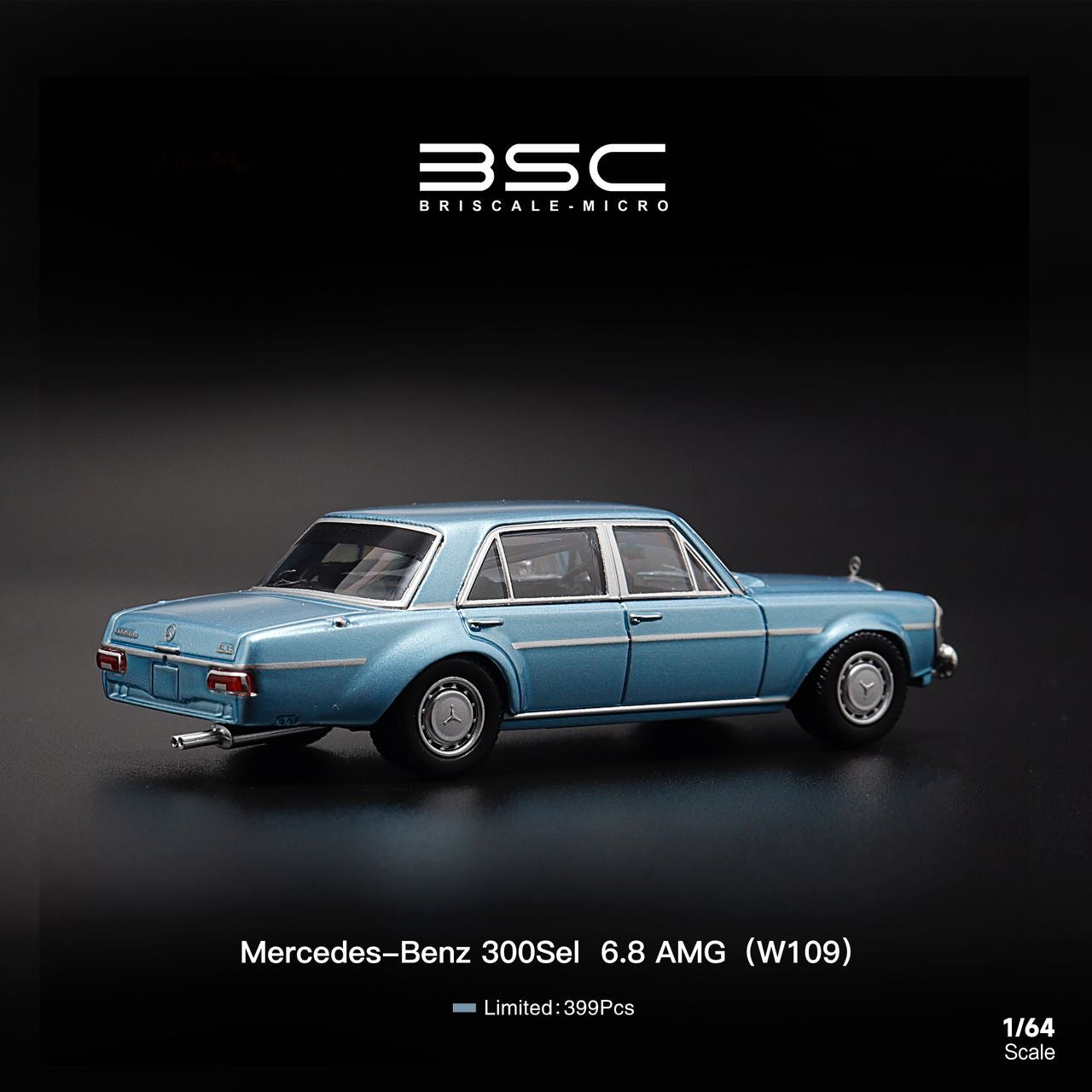 BSC Model Mercedes Benz 300 SEL AMG Blue