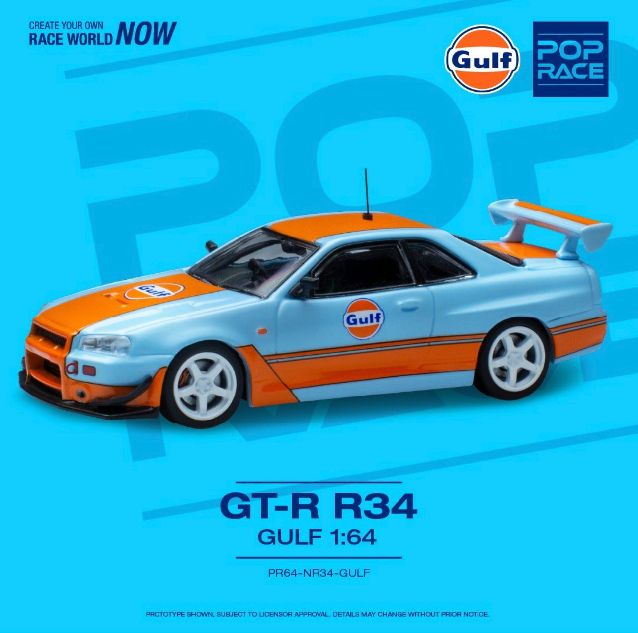 Pop Race Nissan Skyline R34 GTR Gulf