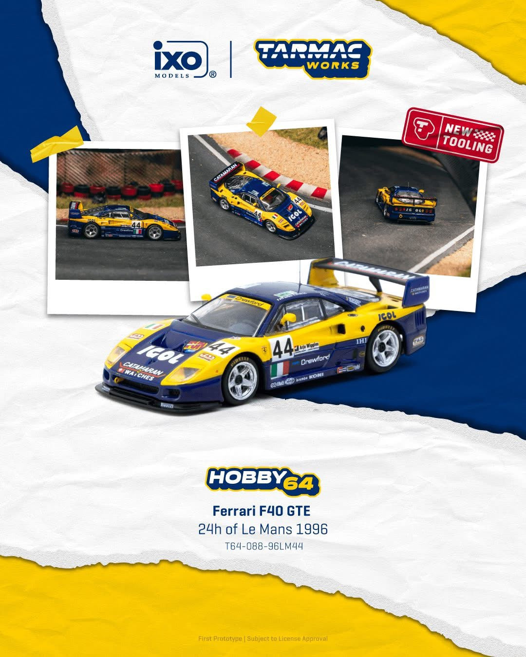 Tarmac Works Ferrari F40 GTE 24h Of Le Mans 1996