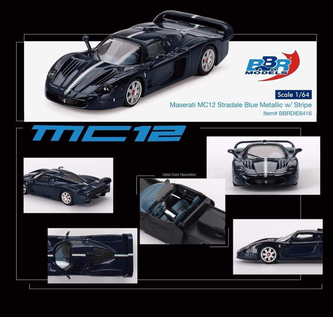 BBR Models Maserati MC12 Stradale Blue Metallic