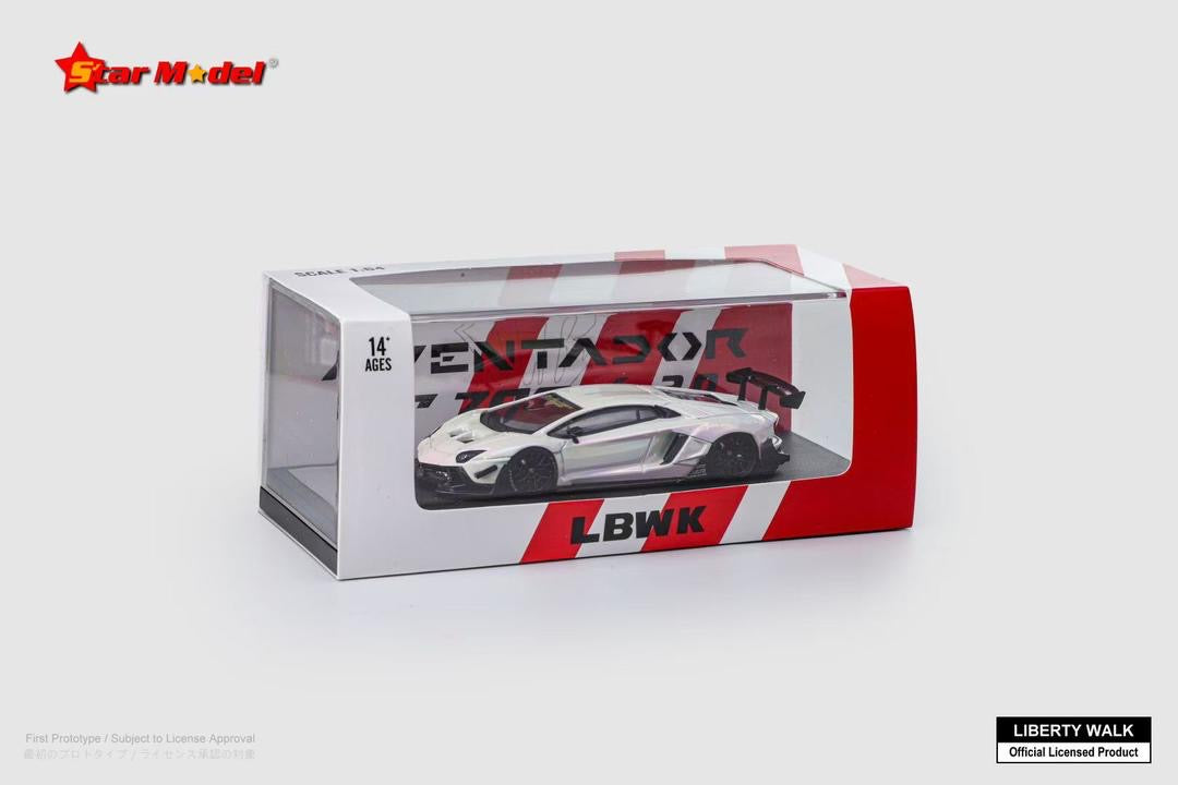 Star Model LBWK Lamborghini Aventador LP700-4 Electroplated White