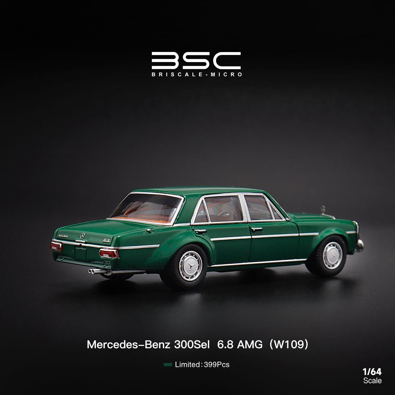 BSC Model Mercedes Benz 300 SEL AMG Green