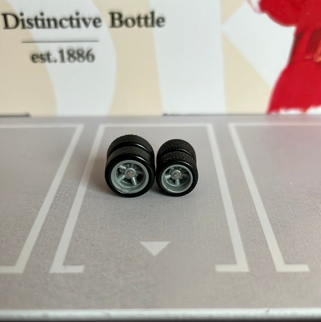 Premium Real Rider Wheels 5 Spoke Staggered 10/12mm Grey