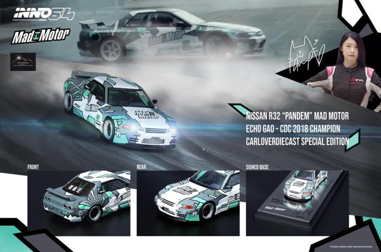 Inno64 Nissan Skyline R32 Pandem Madmotor CarLoverDiecast Special Edition