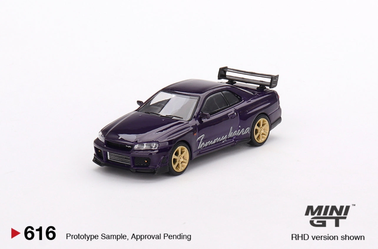 Mini GT Nissan Skyline R34 GTR Tommy Kaira RZ Midnight Purple #616