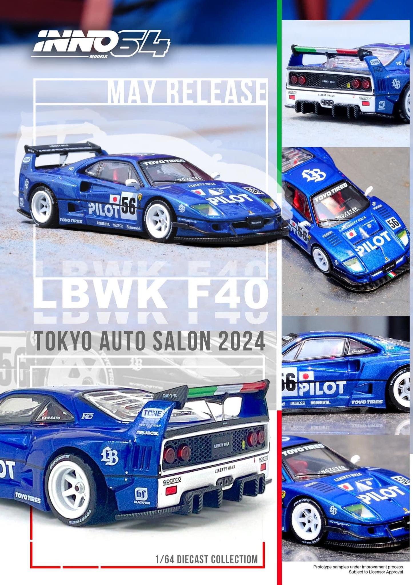 Inno64 Ferrari F40 LBWK Tokyo Auto Salon 2024