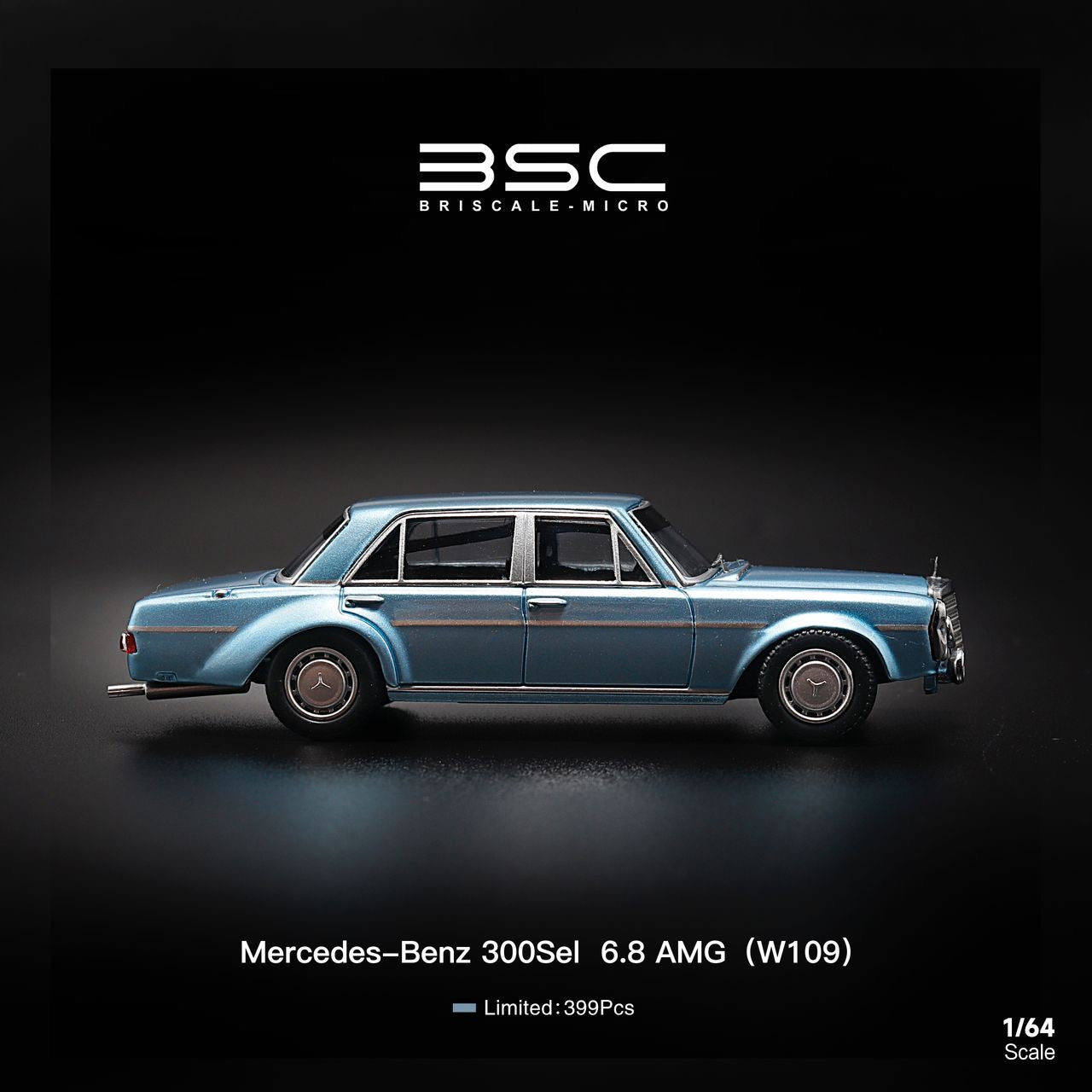 BSC Model Mercedes Benz 300 SEL AMG Blue