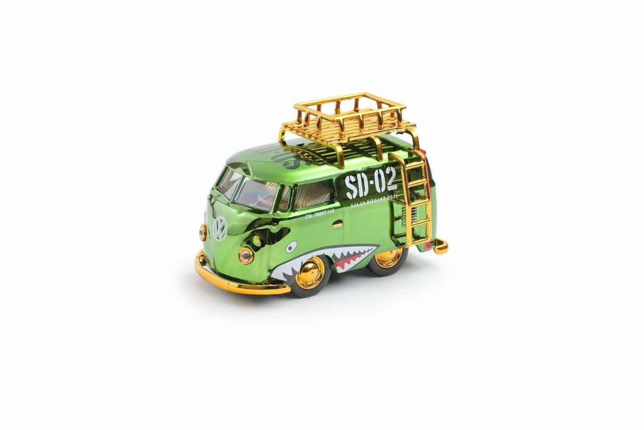 HY Model Volkswagen T1 Bus Green Shark Electroplated