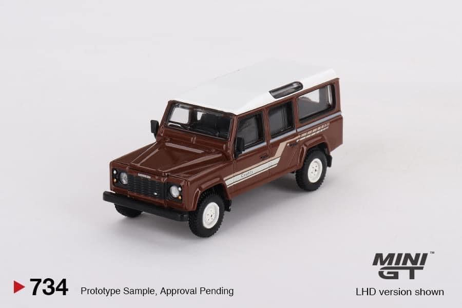 Mini GT Land Rover Defender 110 County Station Wagon Russet Brown #734