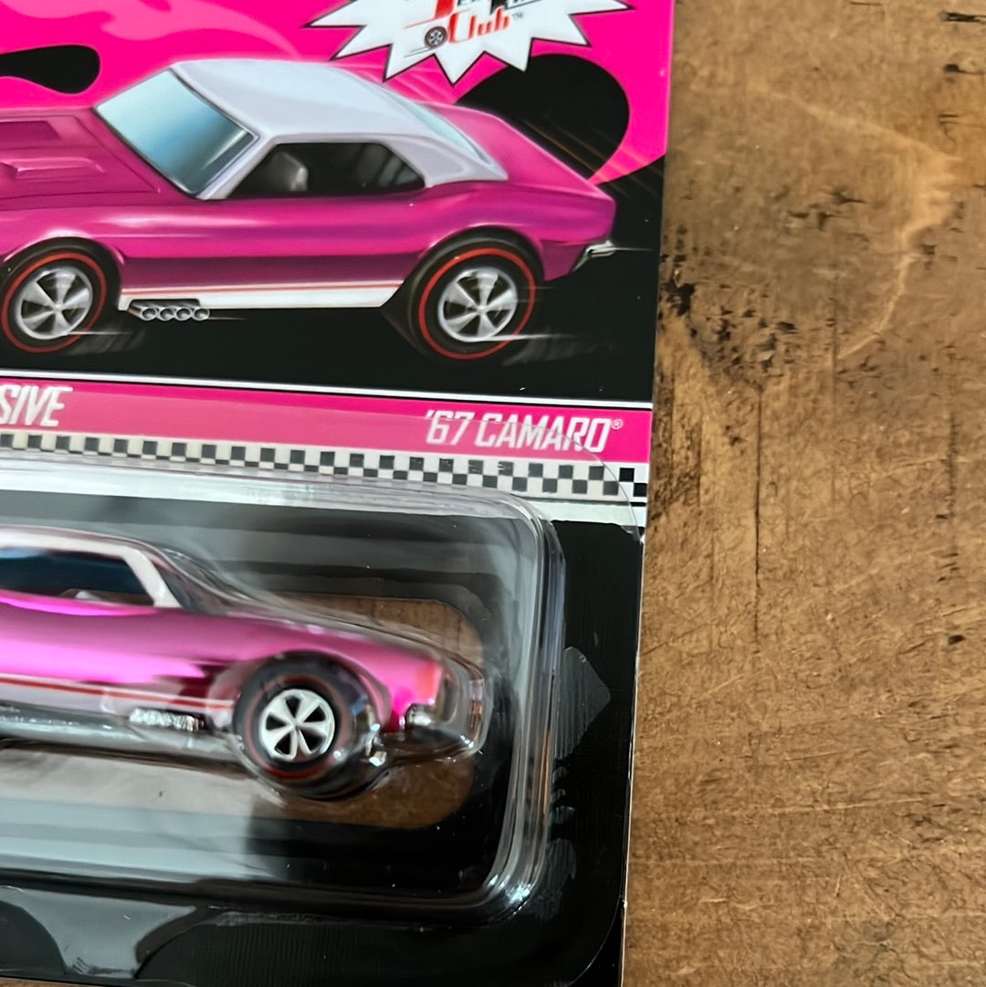 Hot Wheels RLC 67 Camaro Pink Bad Card