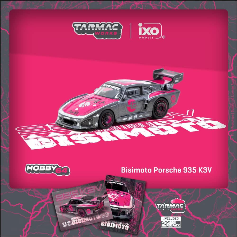 Tarmac Works Bisimoto Porsche 935 K3V & Trading Cards