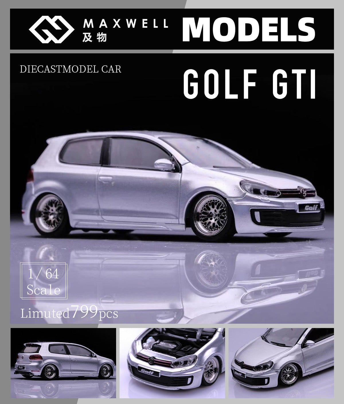 Maxwell Volkswagen Golf GTI MK6 Silver Modified