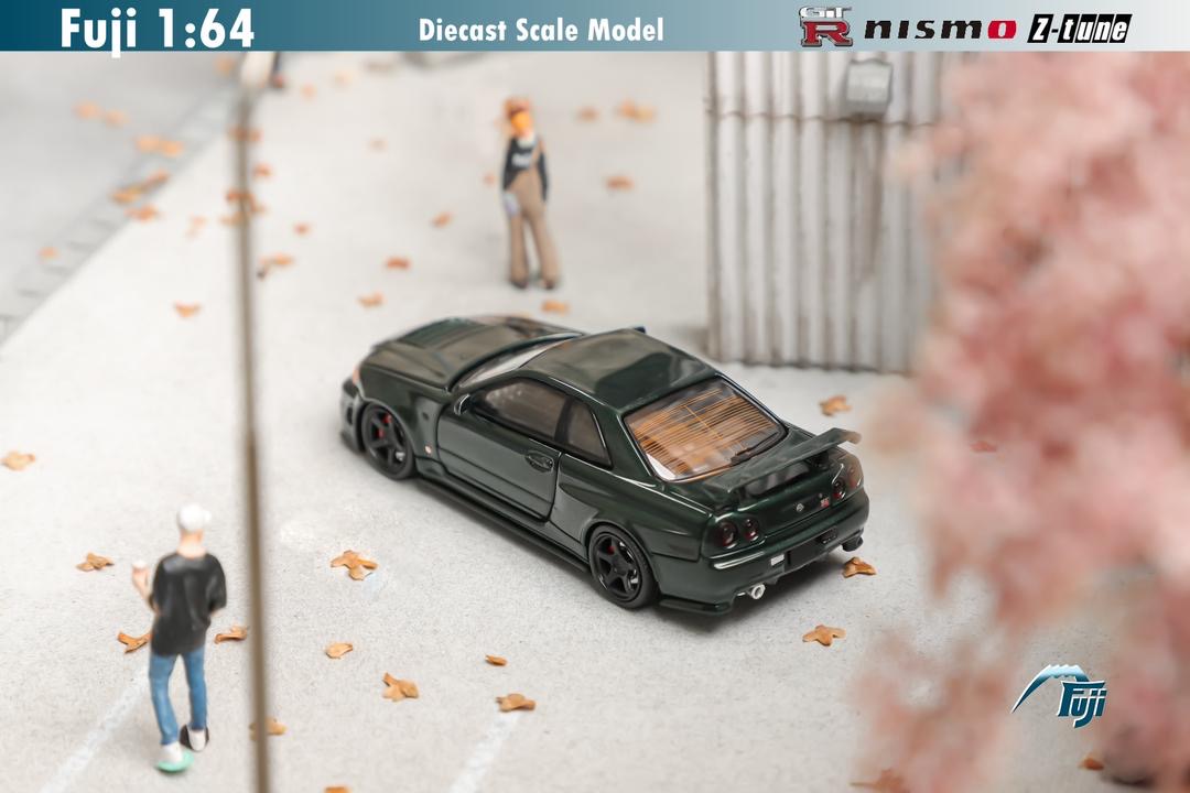 Fuji Model Nissan Skyline R34 GTR Z Tune Dark Green