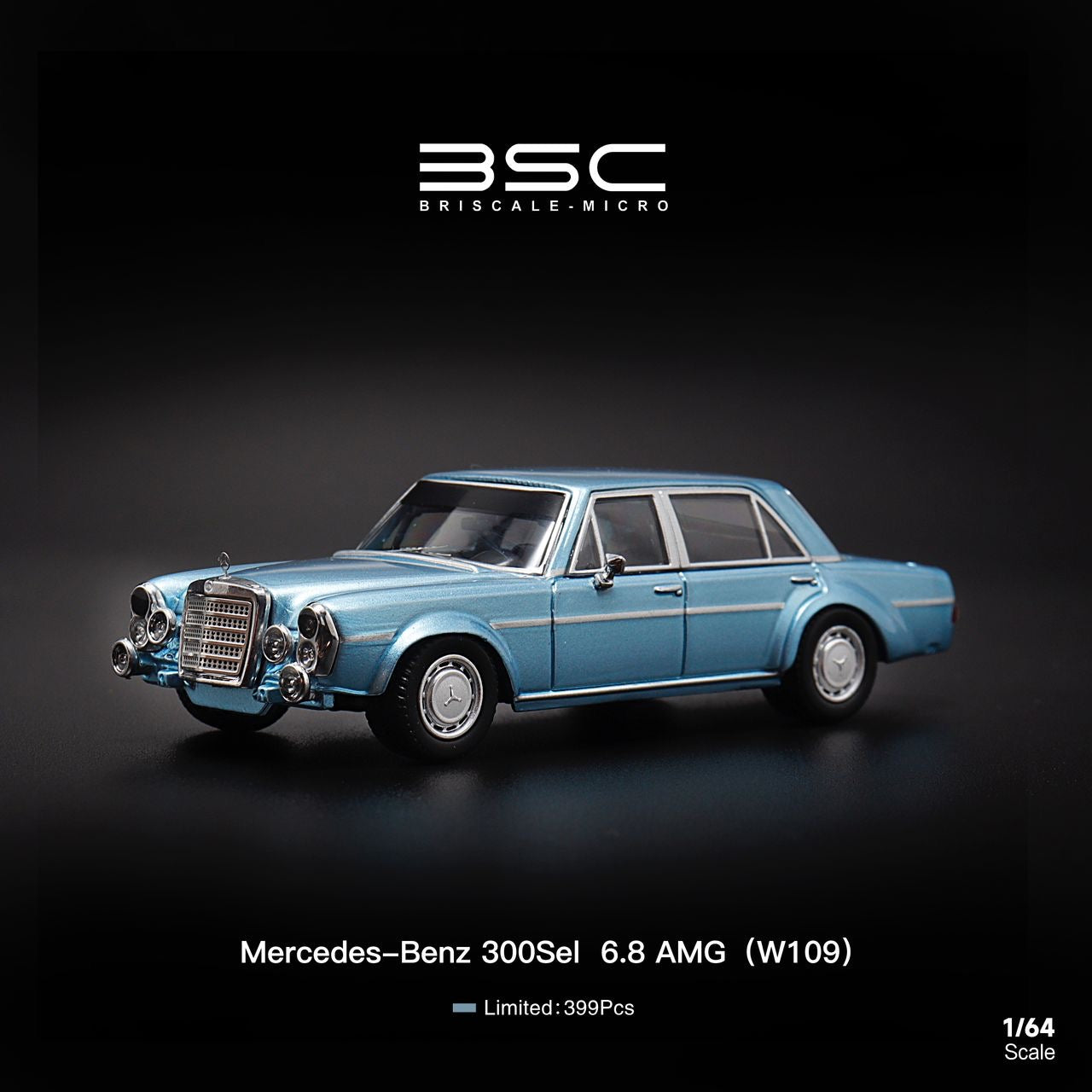 BSC Model Mercedes Benz 300 SEL AMG Blue