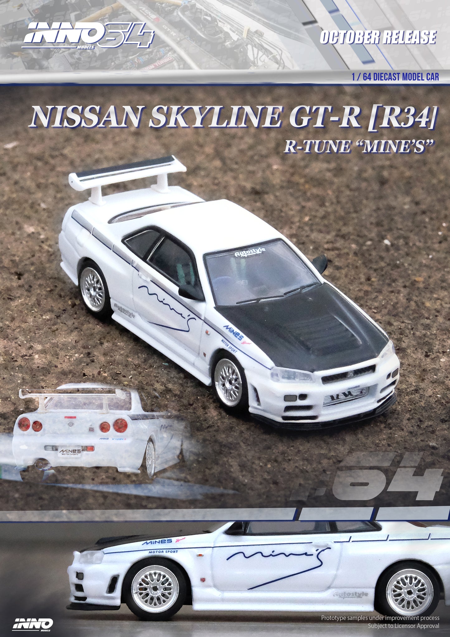 Inno64 Nissan Skyline R34 GTR Tuned By Mines