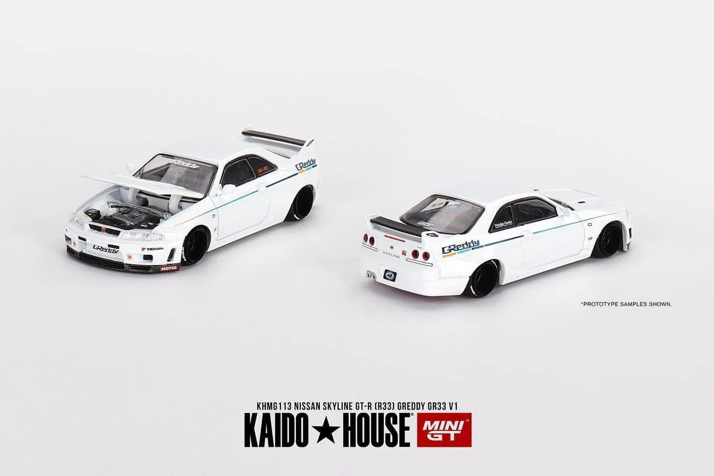 Mini GT x Kaido House Nissan Skyline R33 GTR Greddy V1 #113