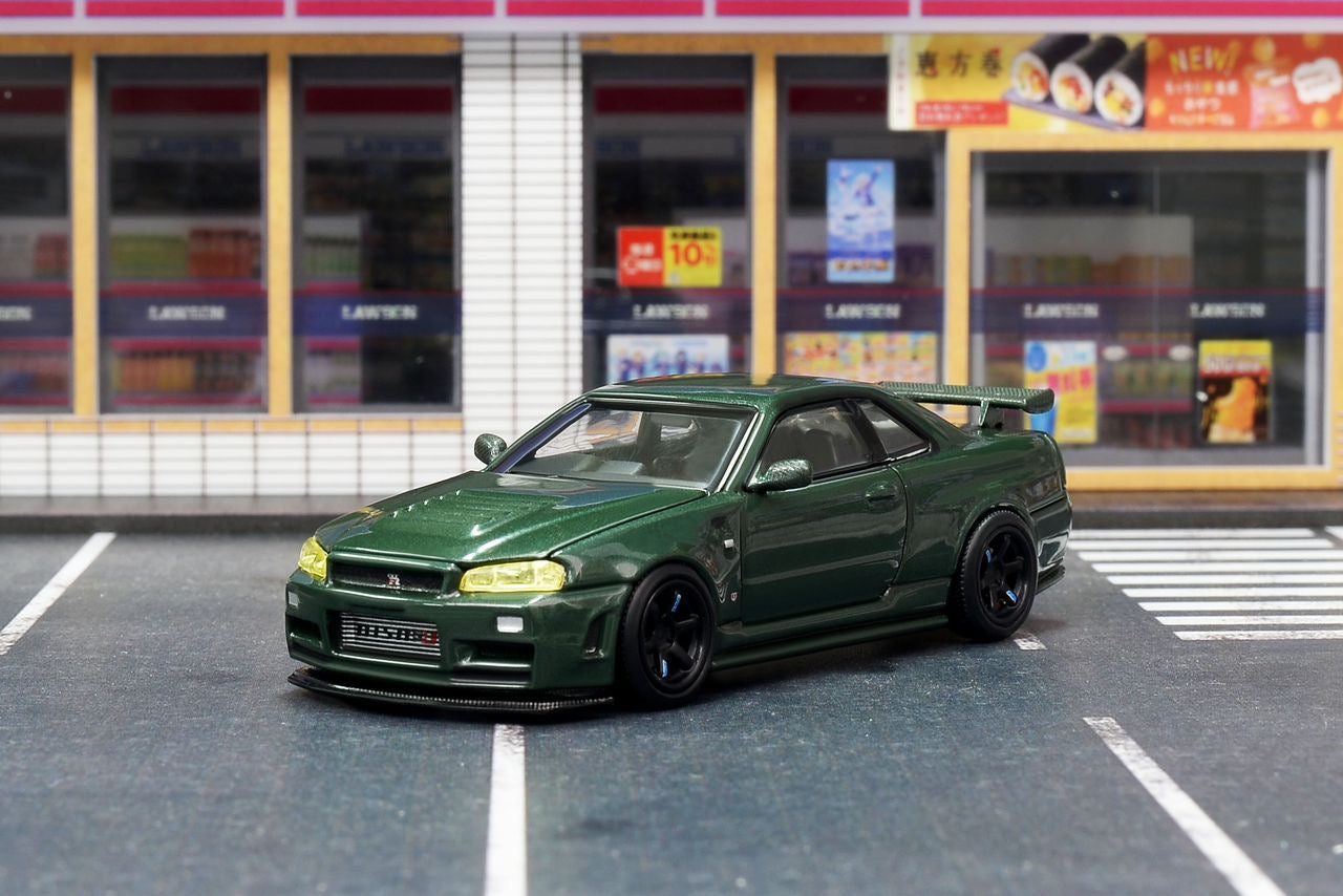 Motor Helix Nissan Skyline R34 GTR Green