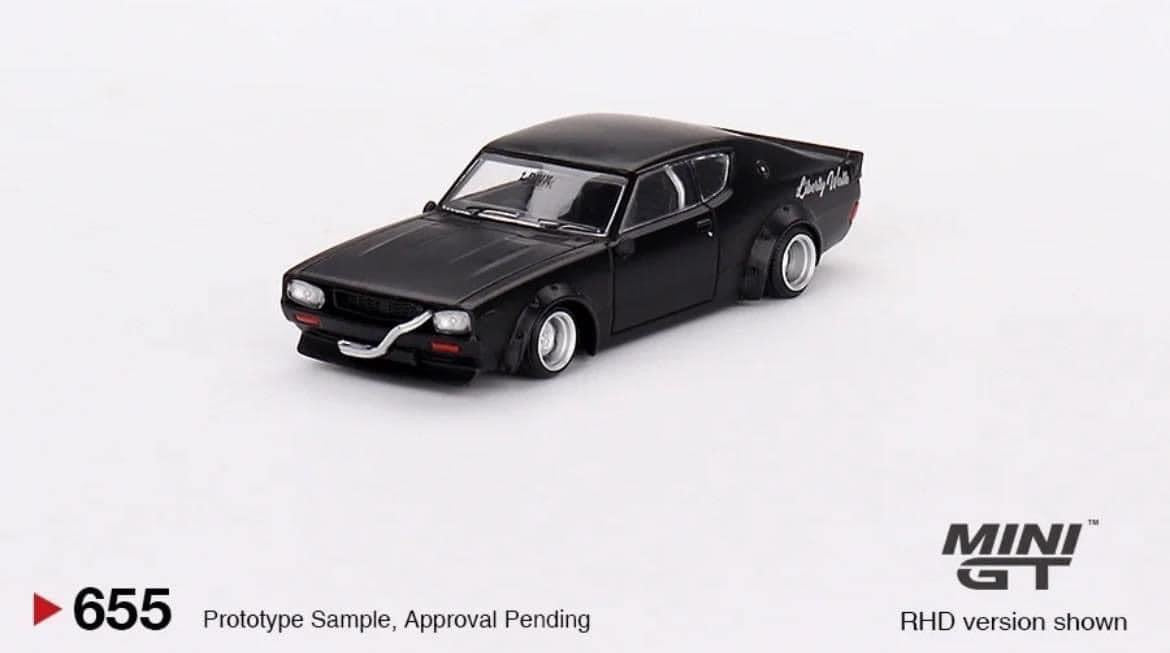 Mini GT Nissan Skyline Kenmeri Liberty Walk Matt Black #655