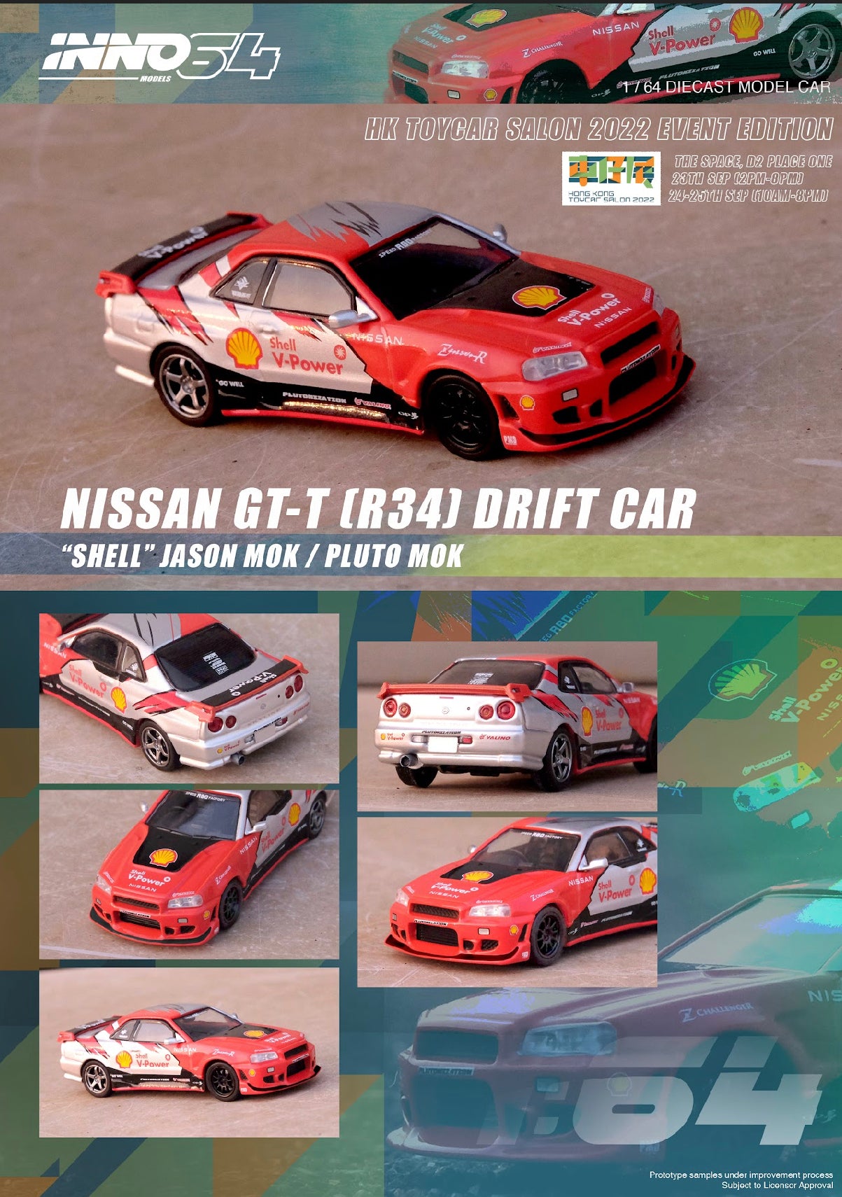 Inno64 Shell Nissan Skyline R34 GTT Drift Car