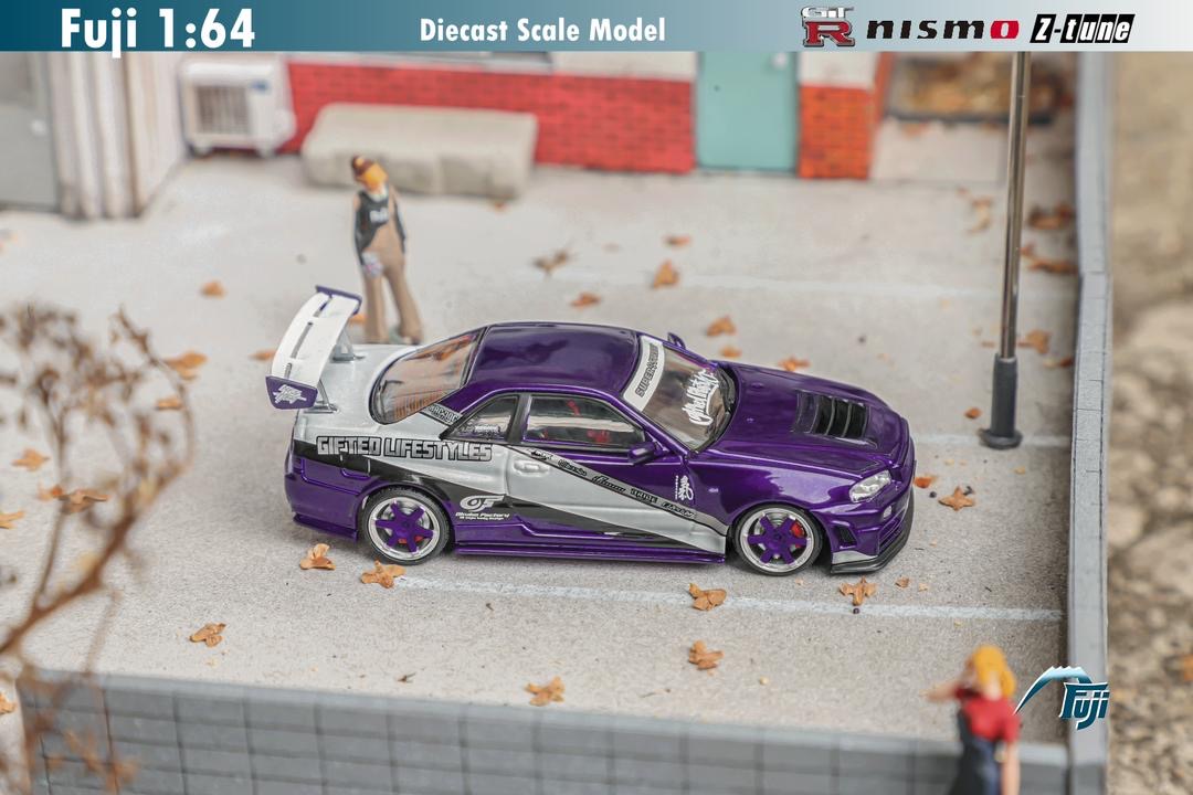 Fuji Model Nissan Skyline R34 GTR Purple