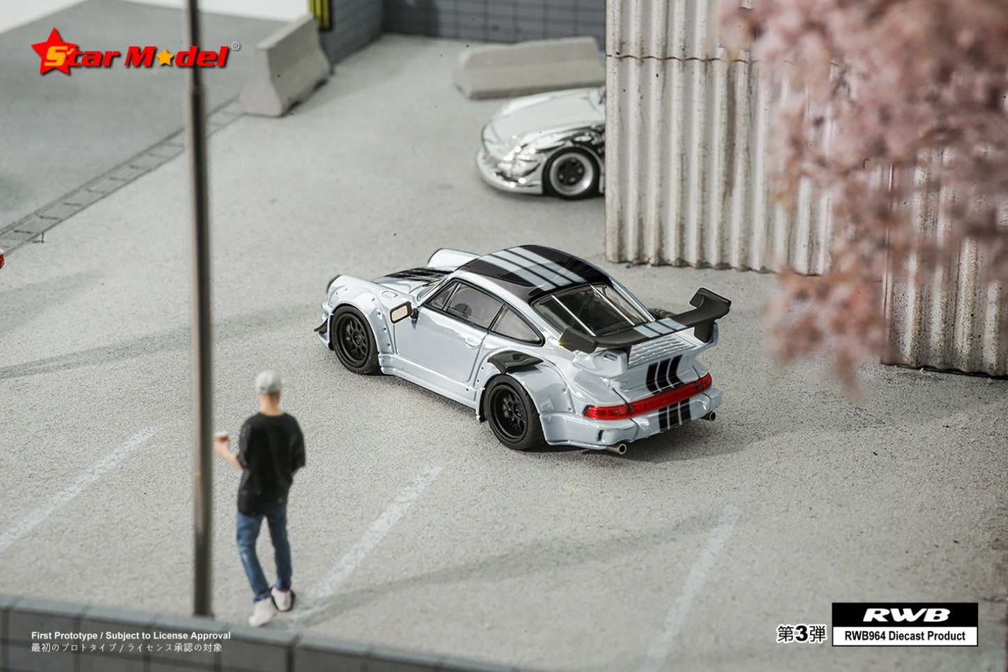 Star Model Porsche 964 RWB Silver