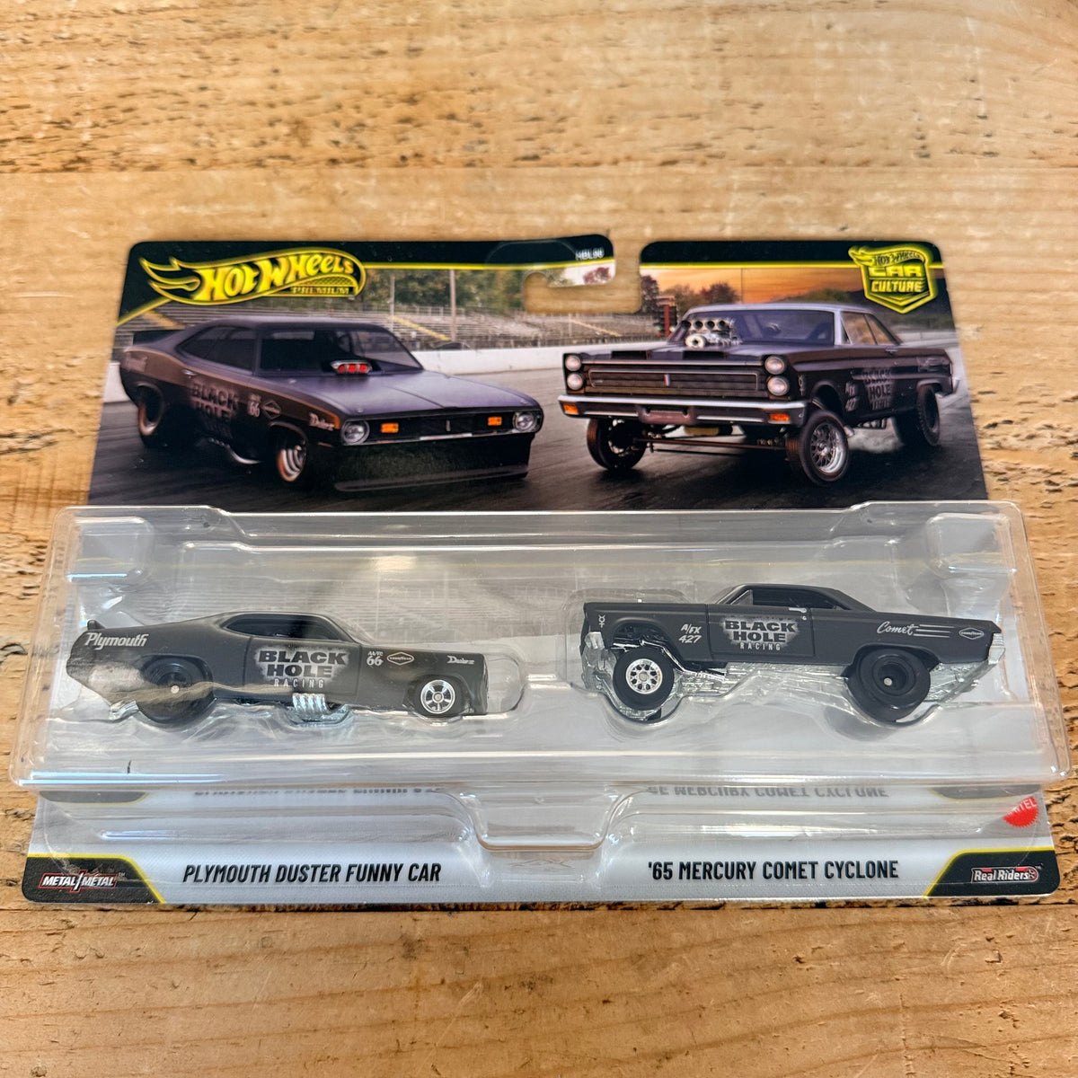 Hot Wheels Premium 2 Pack Plymouth Duster Funny Car & ‘65 Mercury Comet Cyclone