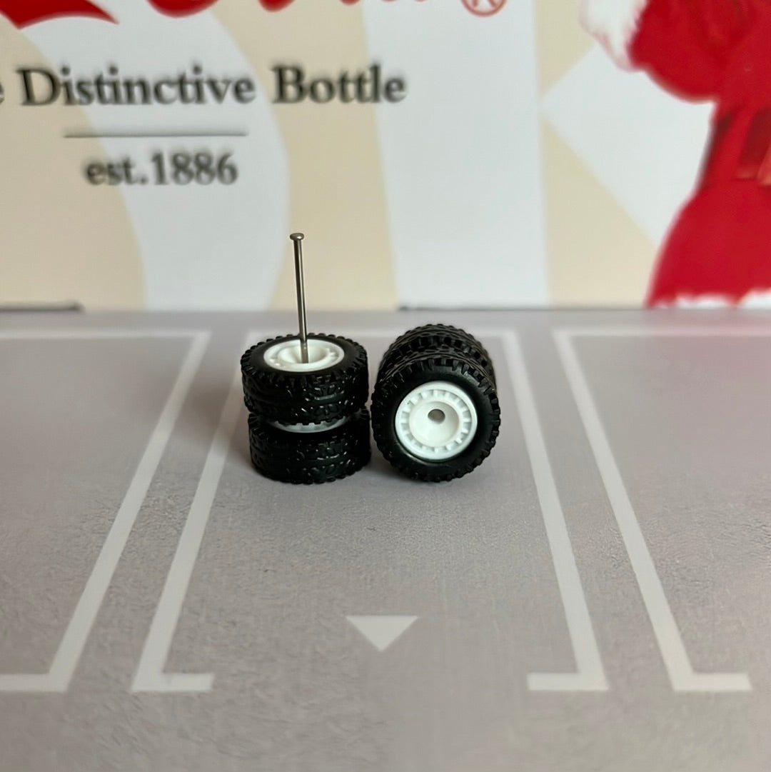 Premium Real Rider Wheels OZ Style 12mm White With Rally Tyres