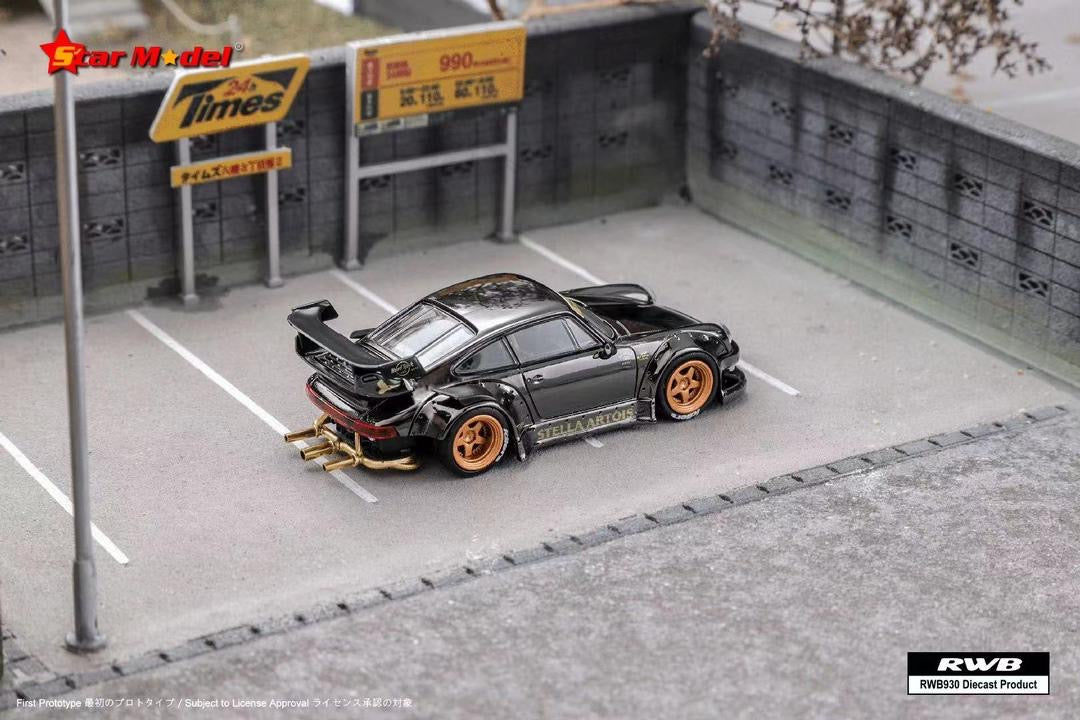 Star Model Porsche 930 GT RWB Stella Artois With Accessories