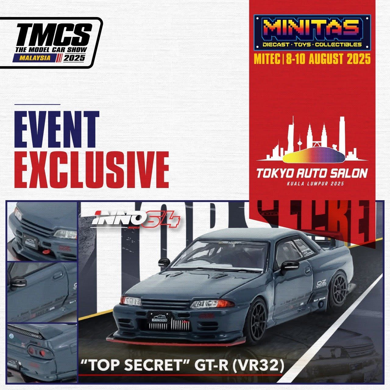 Inno64 Tokyo Auto Salon 2025 Top Secret Nissan Skyline R32 GTR