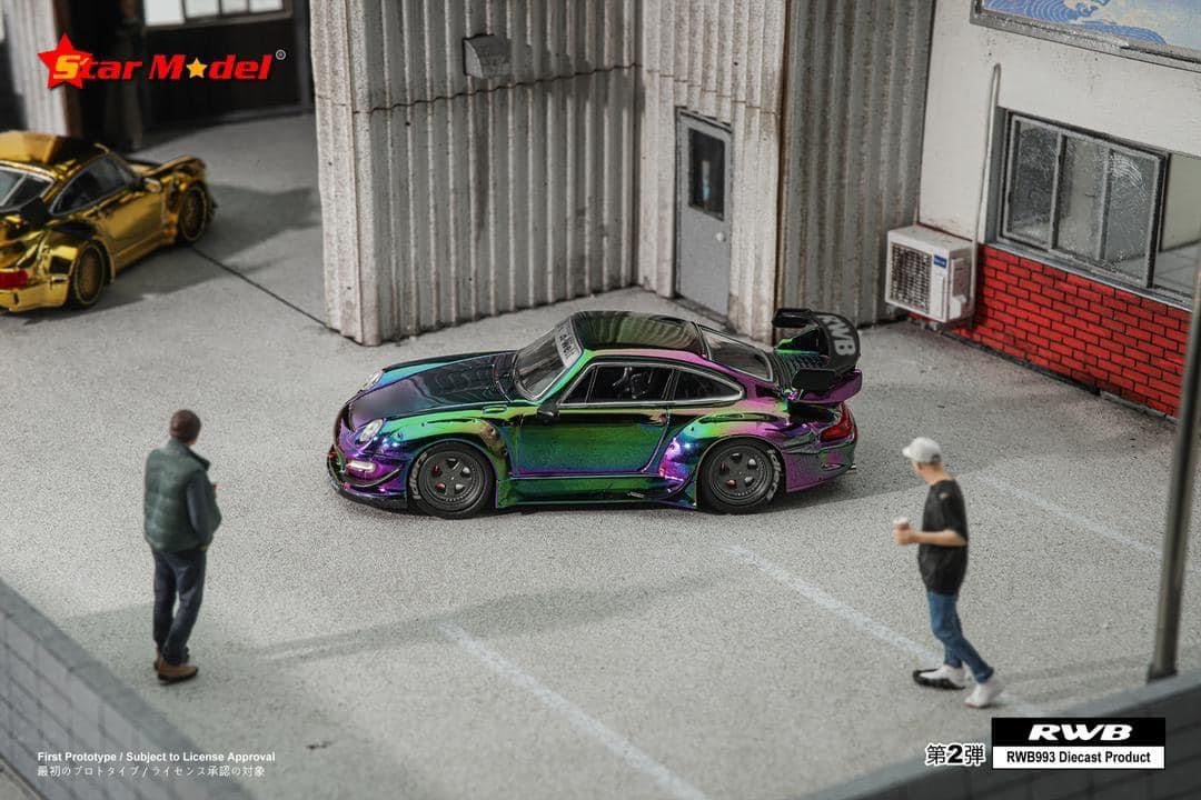 Star Model Porsche 993 RWB Electroplated Magic Purple