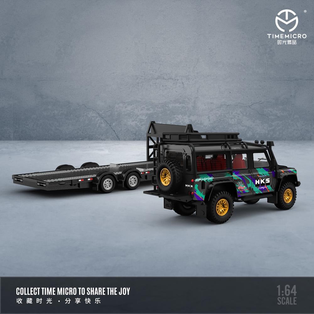 Time Micro Land Rover Defender & Trailer HKS