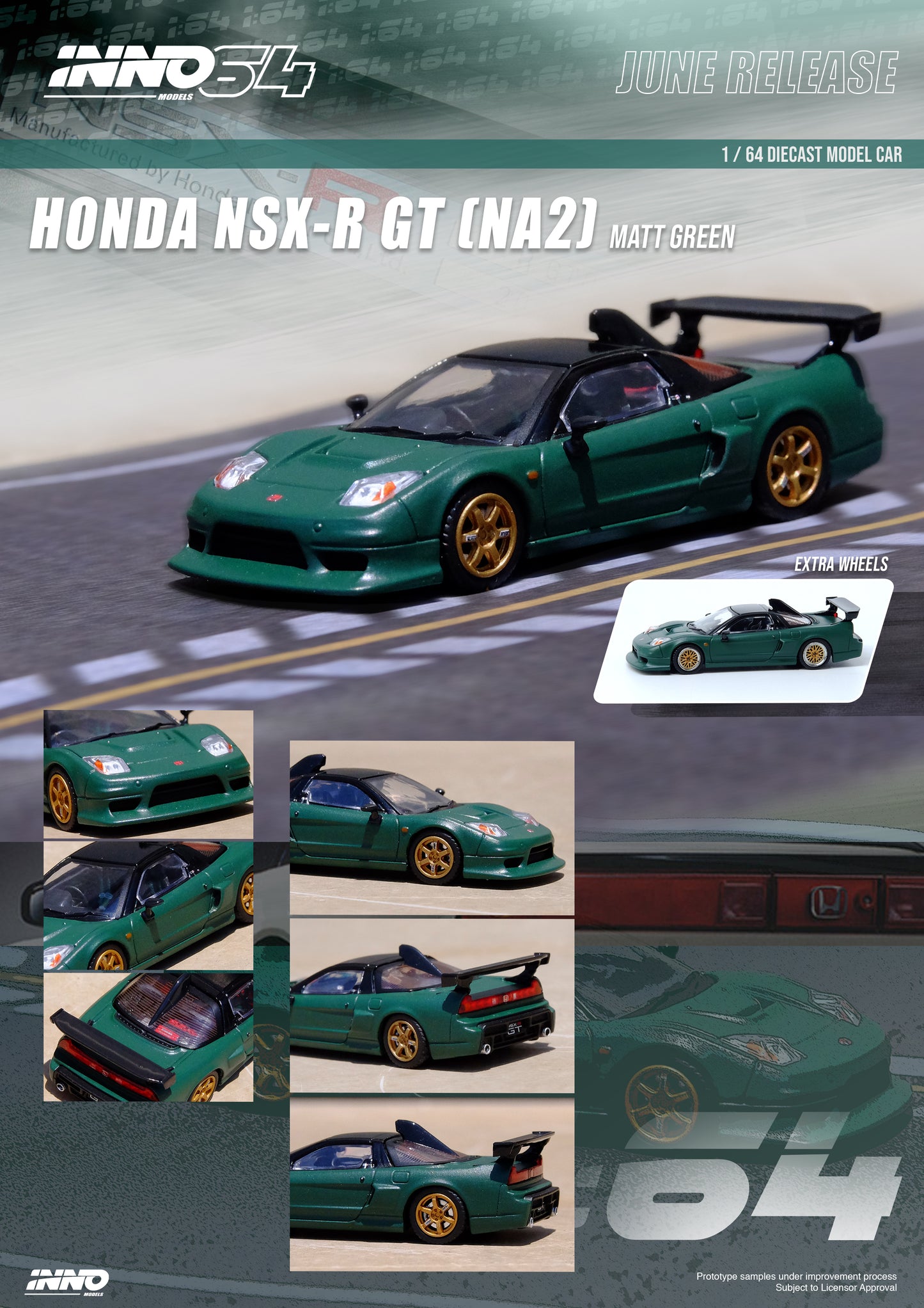 Inno64 Honda NSX R GT NA2 Matte Green
