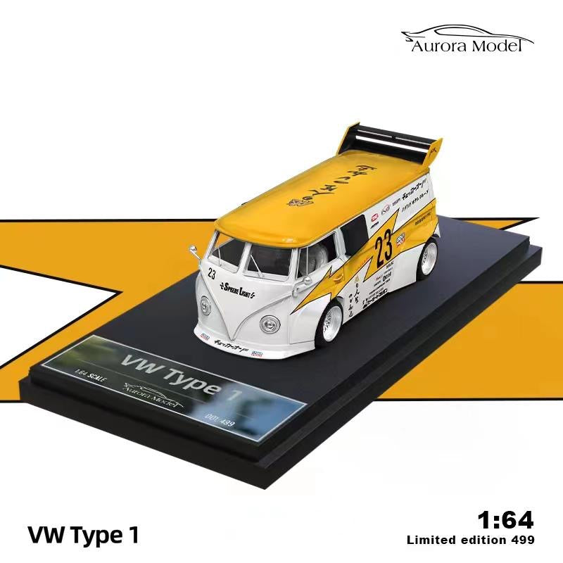 Aurora Model LBWK Set Volkswagen T1 Trailer & Porsche 964 RWB